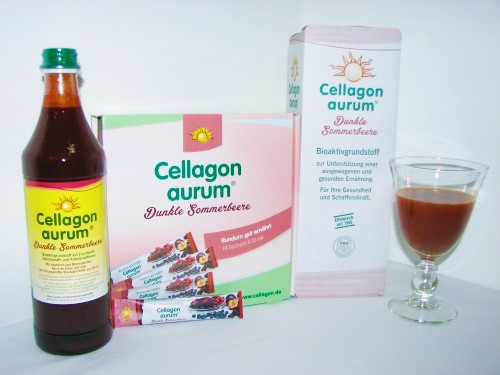 Cellagon Dunkle Sommerbeere - Flasche & Sachets